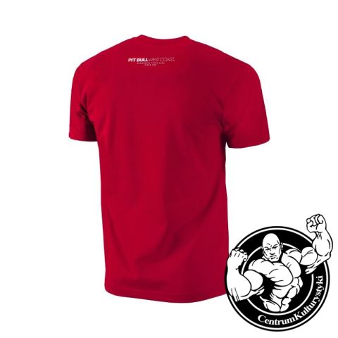 Koszulka Męska CLASSIC Logo 18 Red - Pit Bull West Coast